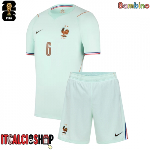 Francia Rayan Cherki #24 Seconda Maglia Bambino Mondiali 2026 Manica Corta (+ Pantaloni corti)